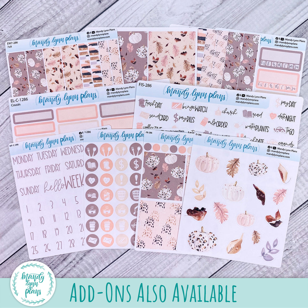 A5, B6, N1 & N2 Common Planner Weekly Kit || Blush and Spice || 286