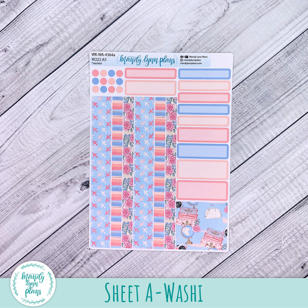 Weekly Kit || Wonderland 222 A5, B6, A6 || Stacked, Unstacked, Horizontal || Traveling Trellis || 364