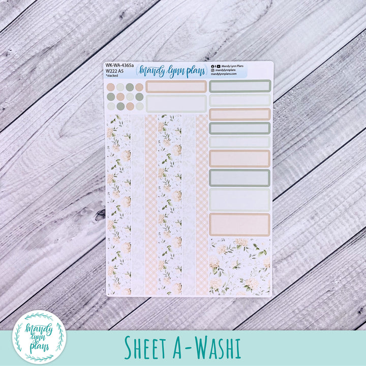 Weekly Kit || Wonderland 222 A5, B6, A6 || Stacked, Unstacked, Horizontal || Gingham Gardens || 365