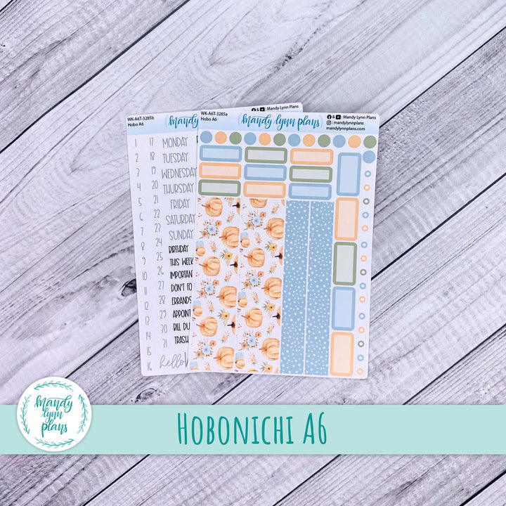 Hobonichi A6 Weekly Kit || Pumpkin Floral || WK-A6T-3285