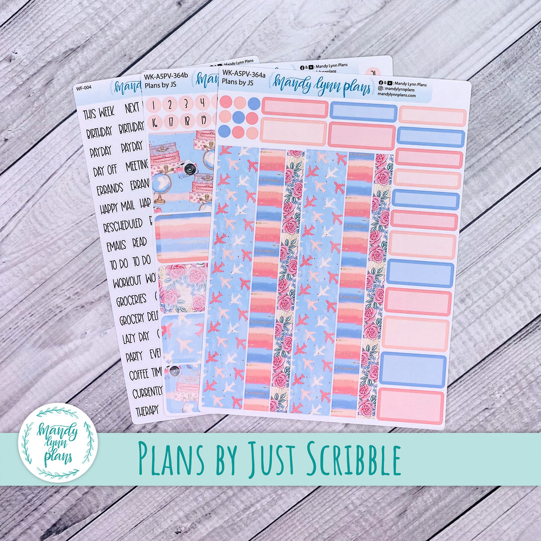 Weekly Kit || A5, B6, A6 Plans by Just Scribble || Traveling Trellis || 364