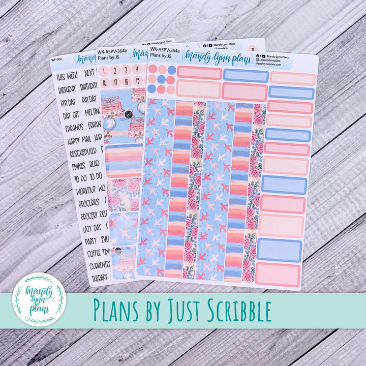 Weekly Kit || A5, B6, A6 Plans by Just Scribble || Traveling Trellis || 364