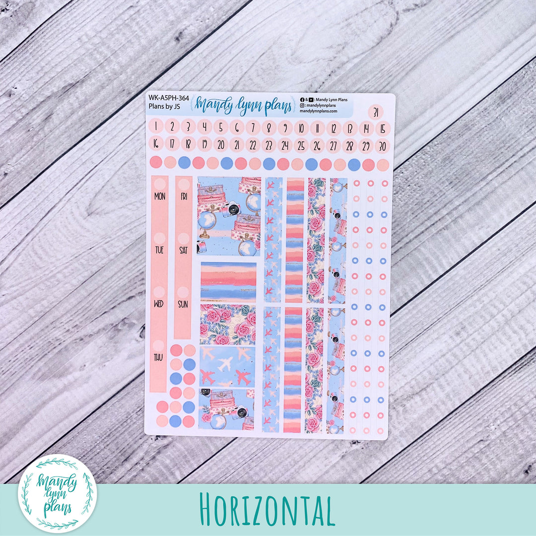 Weekly Kit || A5, B6, A6 Plans by Just Scribble || Traveling Trellis || 364