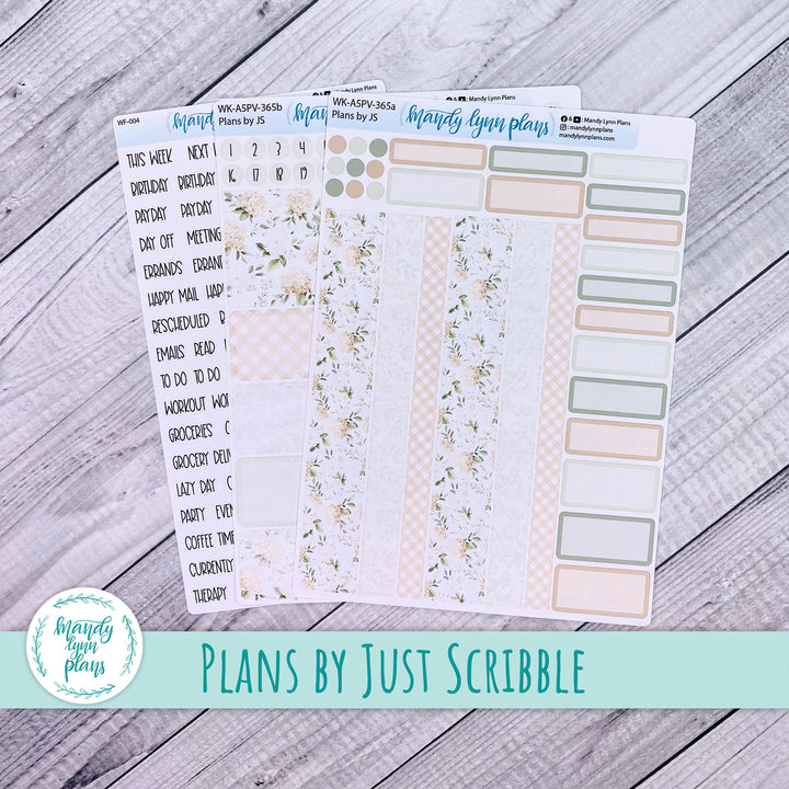 Weekly Kit || A5, B6, A6 Plans by Just Scribble || Gingham Gardens || 365