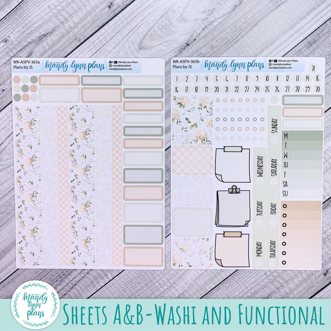 Weekly Kit || A5, B6, A6 Plans by Just Scribble || Gingham Gardens || 365
