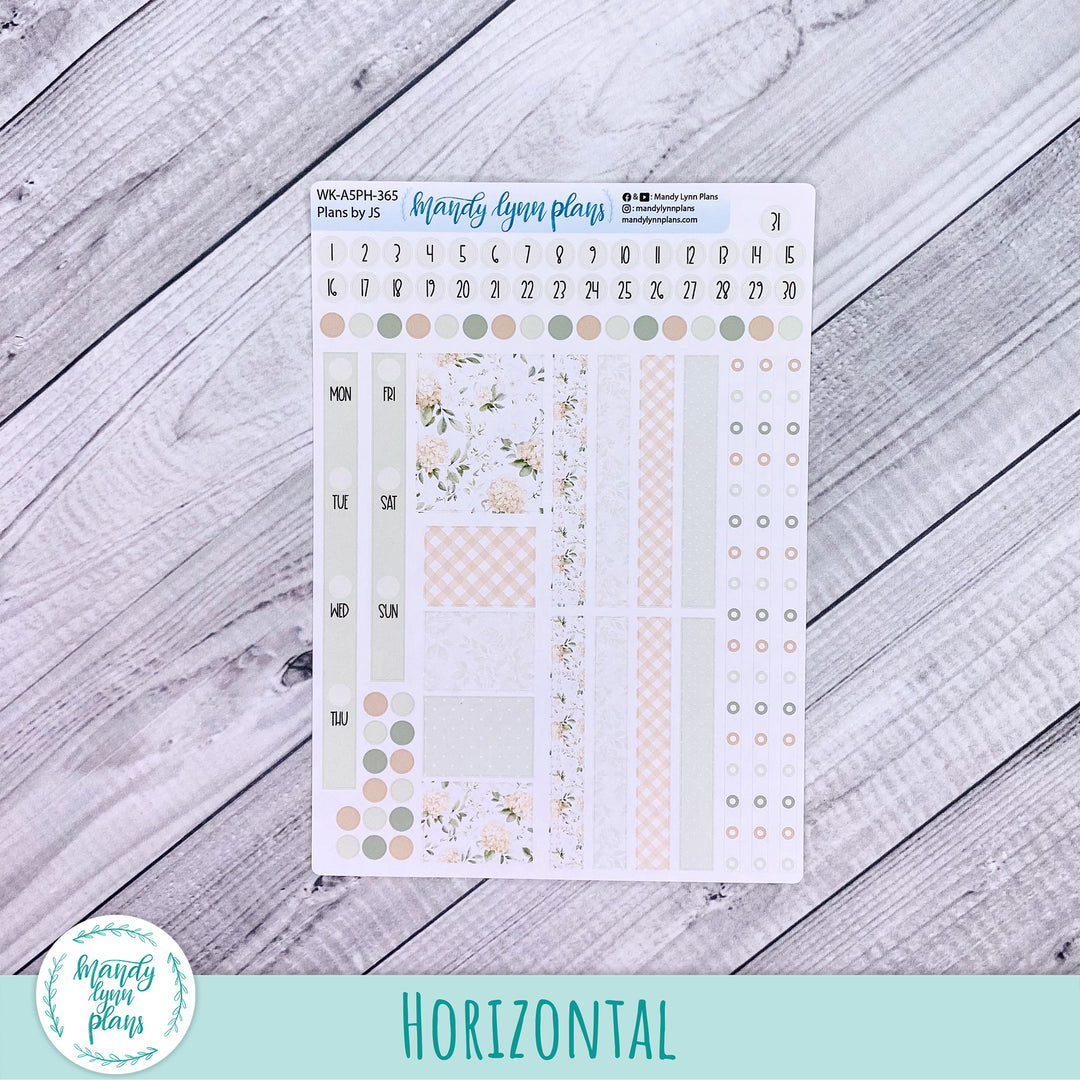 Weekly Kit || A5, B6, A6 Plans by Just Scribble || Gingham Gardens || 365