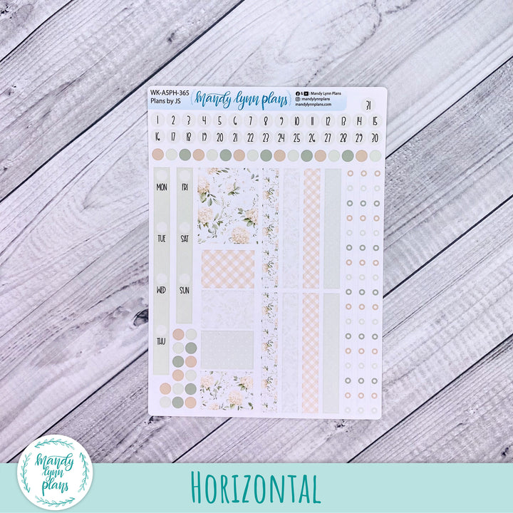 Weekly Kit || A5, B6, A6 Plans by Just Scribble || Gingham Gardens || 365