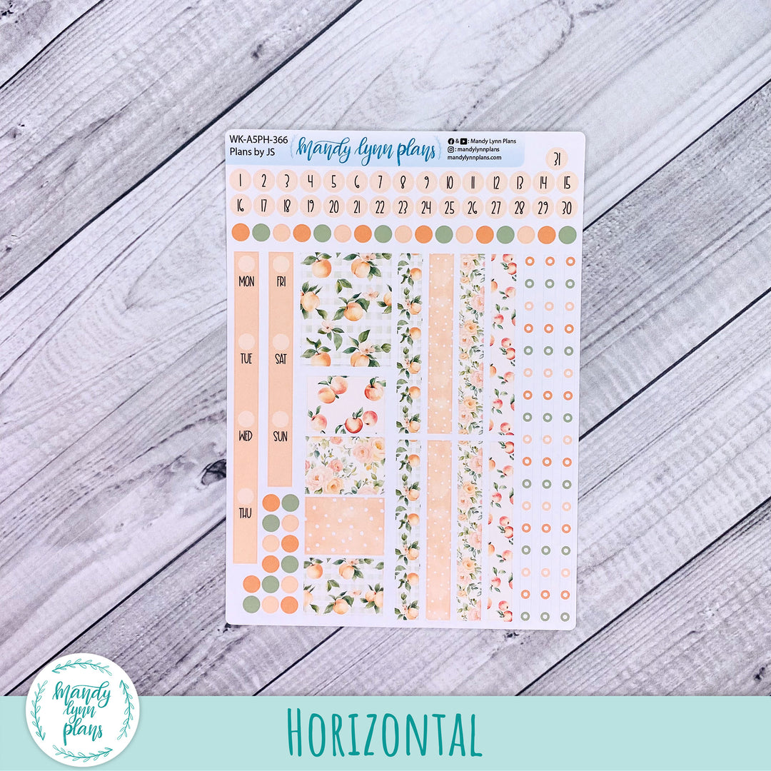 Weekly Kit || A5, B6, A6 Plans by Just Scribble || Peaches & Cream || 366