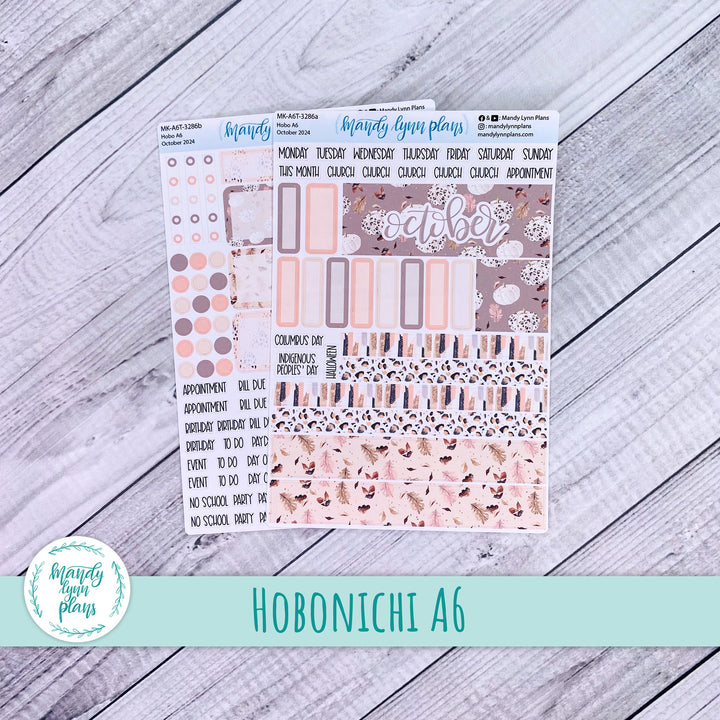 Hobonichi A6 October 2024 Monthly Kit || Blush and Spice || MK-A6T-3286