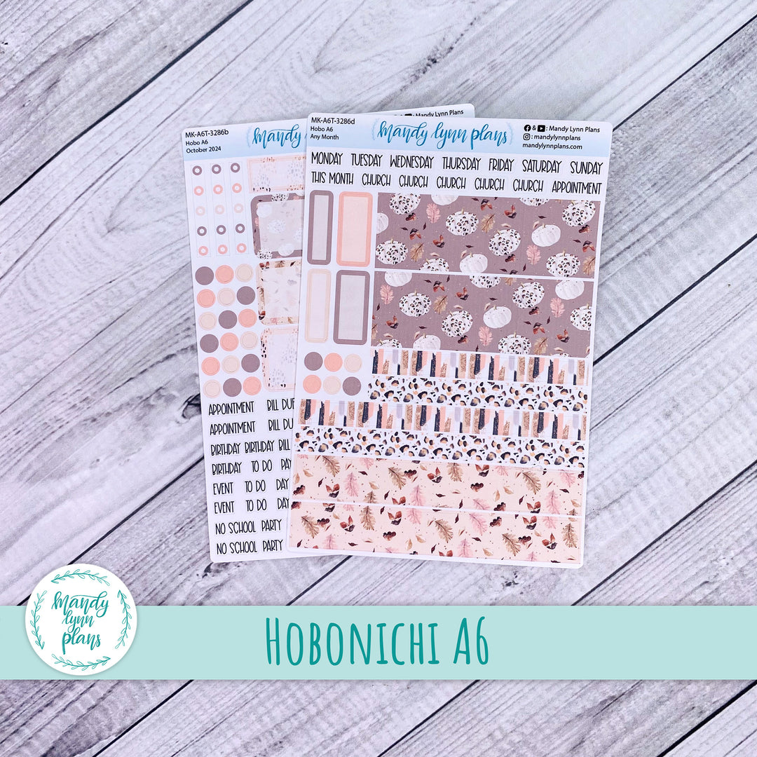 Any Month Hobonichi A6 Monthly Kit || Blush and Spice || MK-A6T-3286