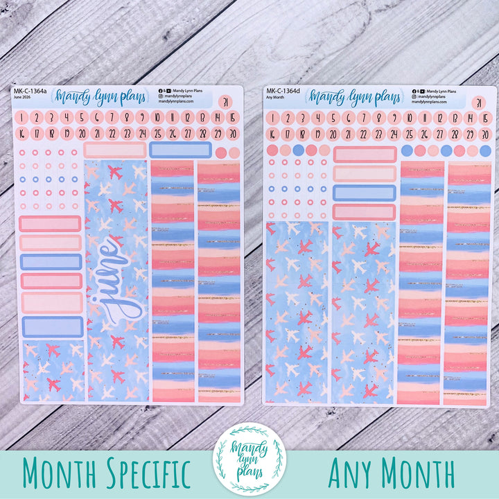 June 2026 or Any Month Monthly Kit || Hobonichi Cousin, Weeks, A6 || Traveling Trellis || 364