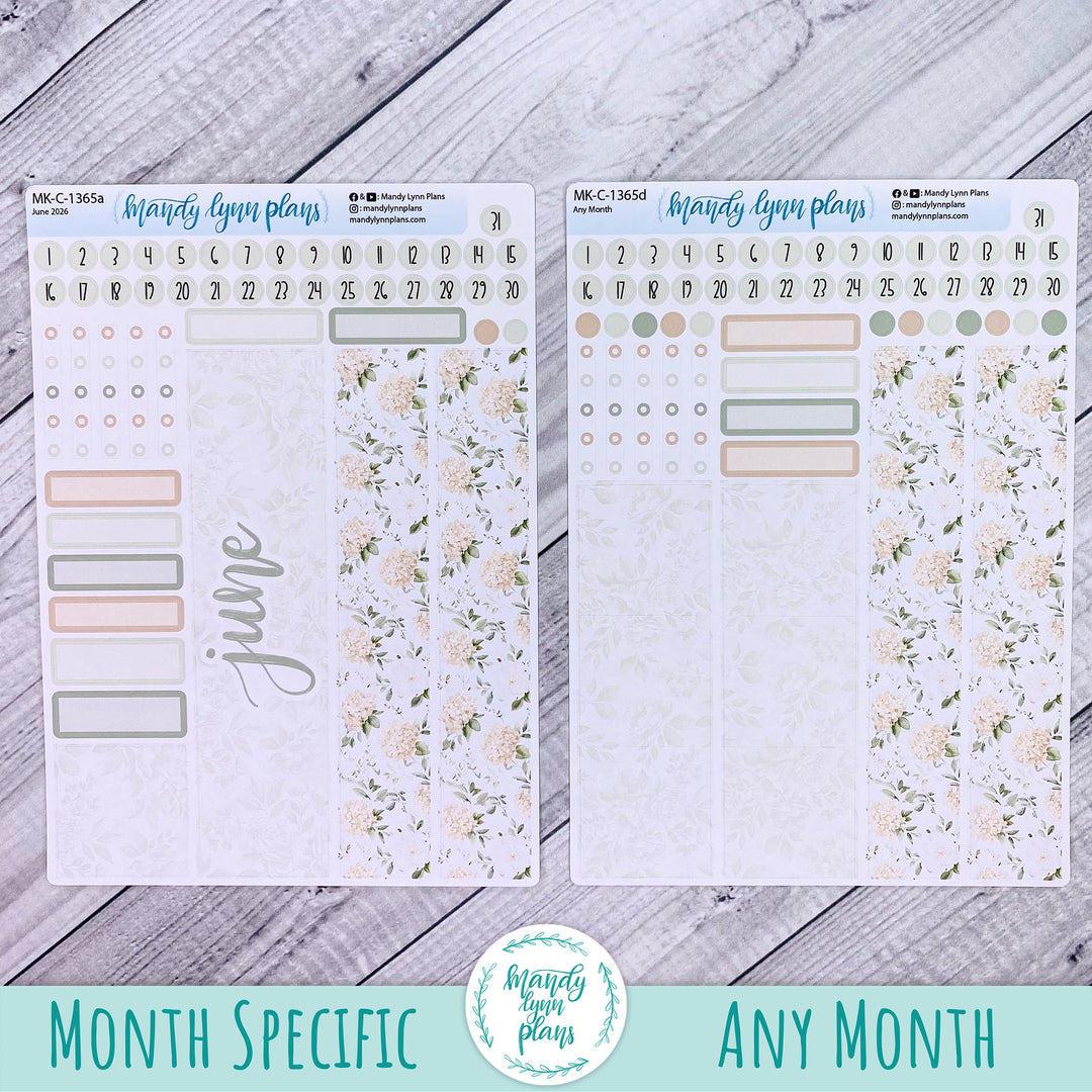 June 2026 or Any Month Monthly Kit || Hobonichi Cousin, Weeks, A6 || Gingham Gardens || 365
