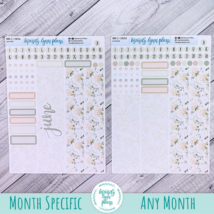 June 2026 or Any Month Monthly Kit || Hobonichi Cousin, Weeks, A6 || Gingham Gardens || 365