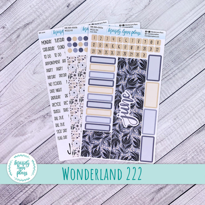 June 2026 or Any Month Monthly Kit || Wonderland 222 A5, B6, A6 || Boho Dreams || 363