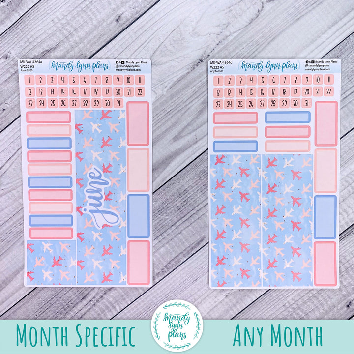 June 2026 or Any Month Monthly Kit || Wonderland 222 A5, B6, A6 || Traveling Trellis || 364