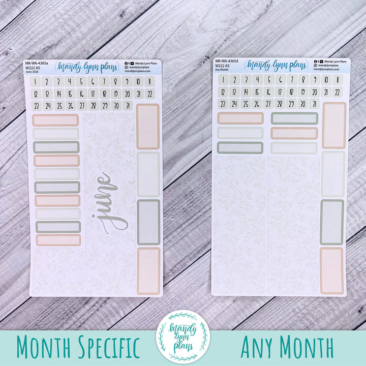 June 2026 or Any Month Monthly Kit || Wonderland 222 A5, B6, A6 || Gingham Gardens || 365