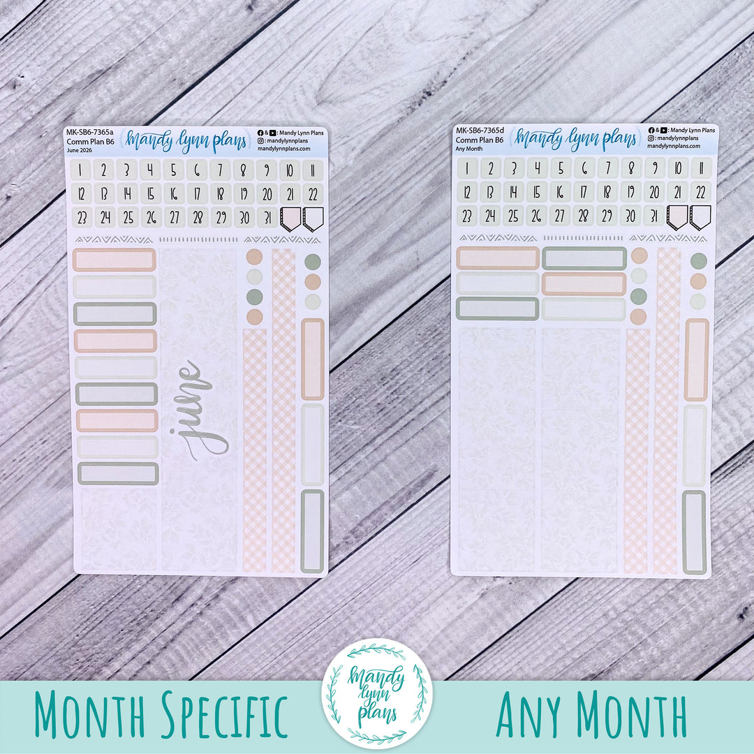 June 2026 or Any Month Monthly Kit || Sterling Ink A5, A5 Slim, B6, B6 Slim, N1, N2 Common Planner || Gingham Gardens || 365