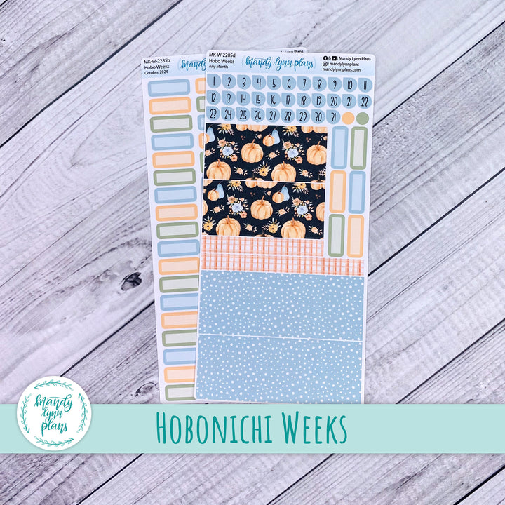 Any Month Hobonichi Weeks Monthly Kit || Pumpkin Floral || MK-W-2285