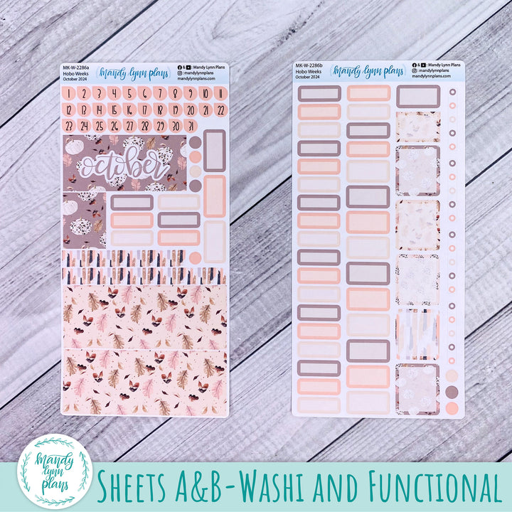 Hobonichi Weeks October 2024 Monthly Kit || Blush and Spice || MK-W-2286