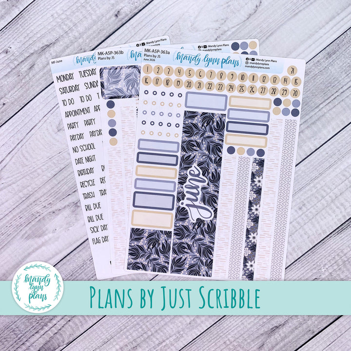 June 2026 or Any Month Monthly Kit || A5, B6, A6 Plans by Just Scribble || Boho Dreams || 363