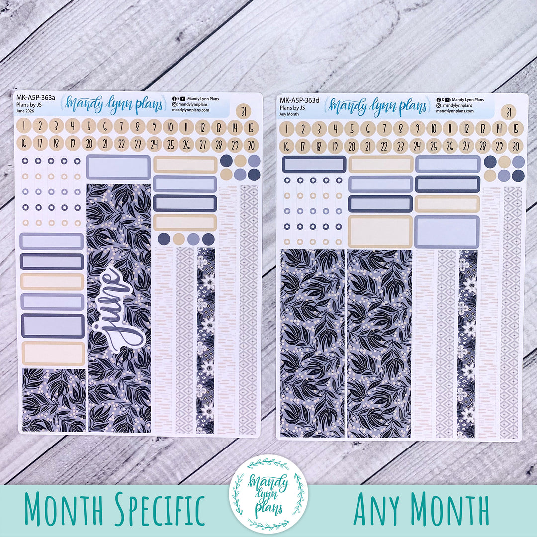 June 2026 or Any Month Monthly Kit || A5, B6, A6 Plans by Just Scribble || Boho Dreams || 363
