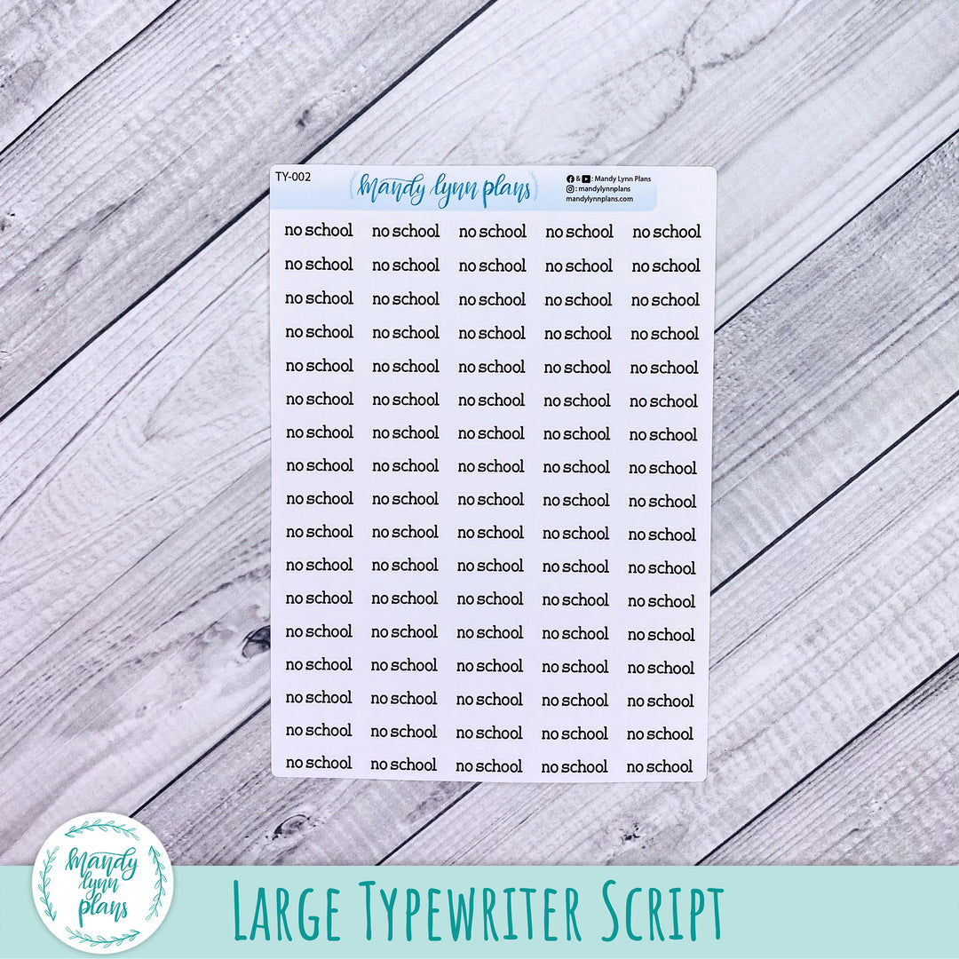 No School Scripts || 002