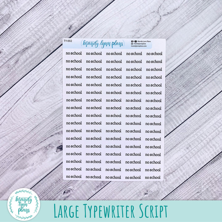 No School Scripts || 002