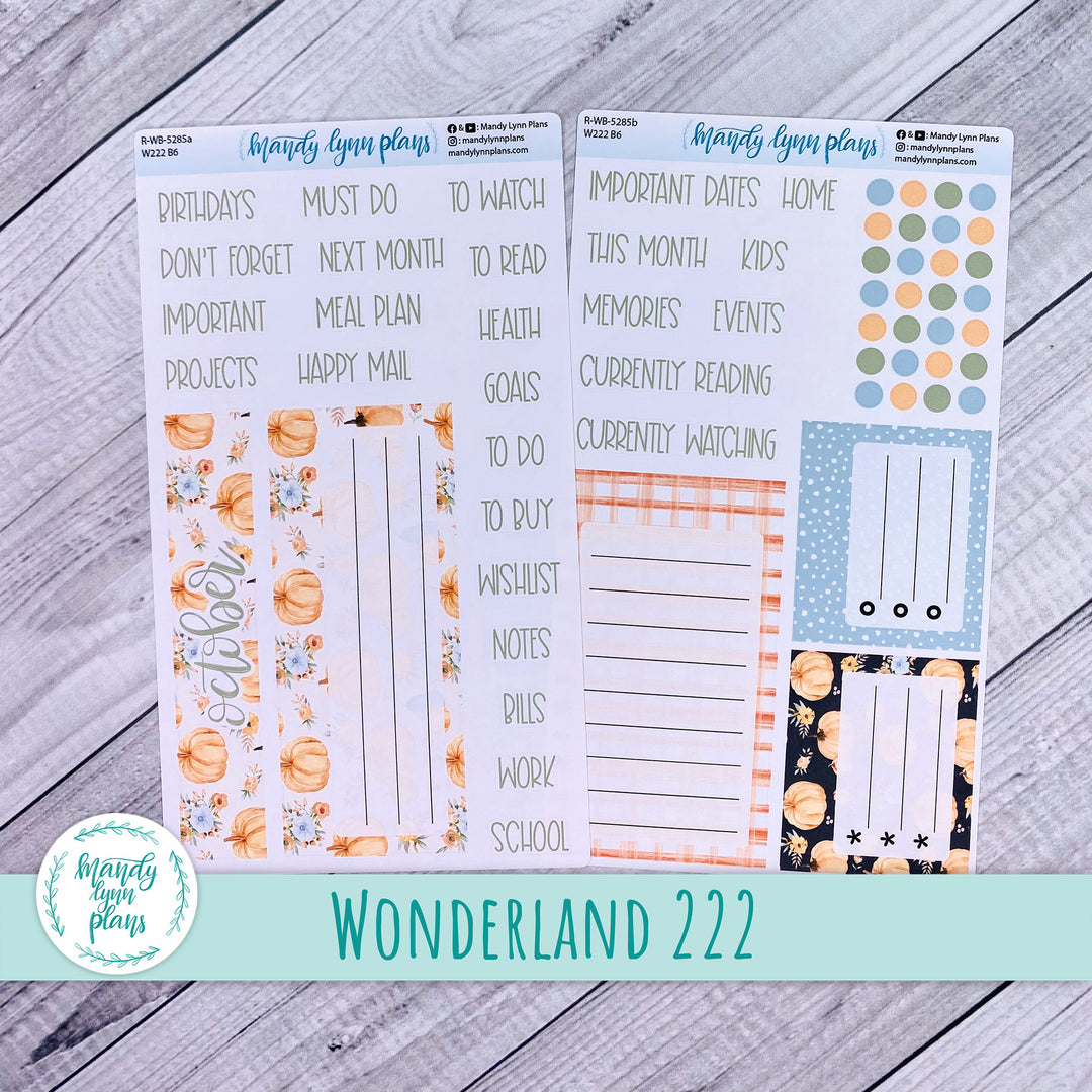 2024  October Wonderland 222 Dashboard || Pumpkin Floral || 285