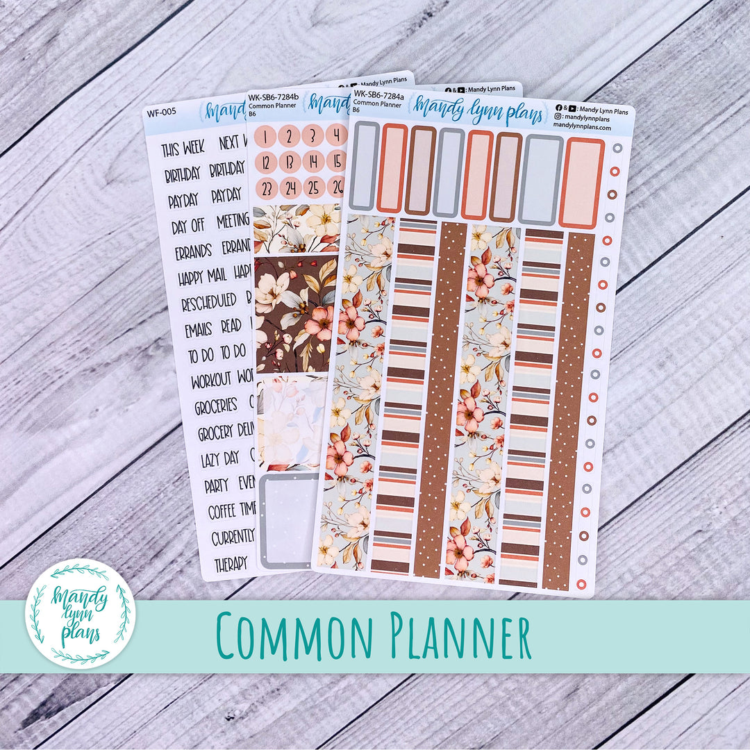 A5, B6, N1 & N2 Common Planner Weekly Kit || Autumn Blooms || 284