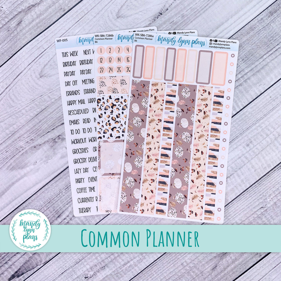 A5, B6, N1 & N2 Common Planner Weekly Kit || Blush and Spice || 286