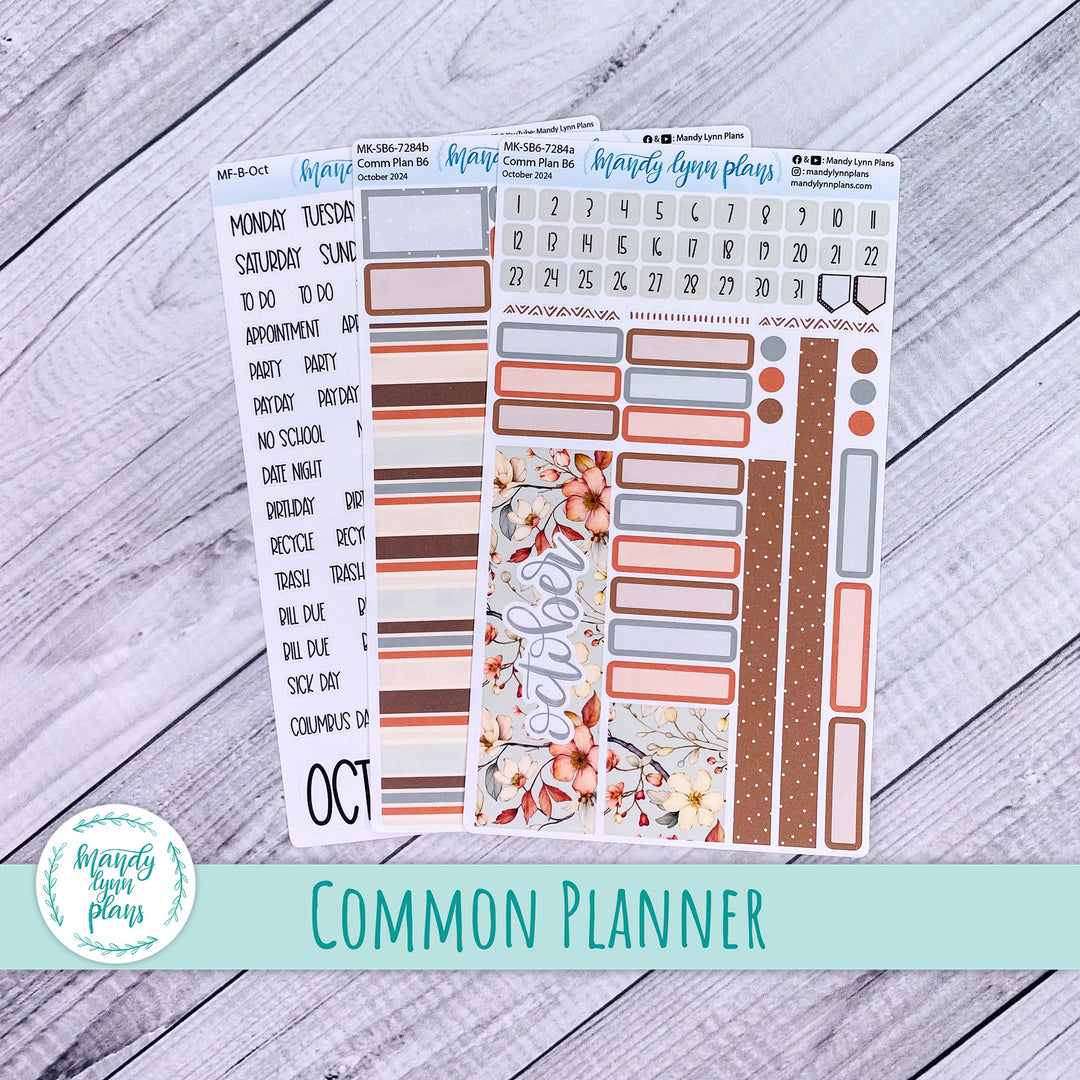 October 2024 Common Planner Monthly Kit || Autumn Blooms || 284