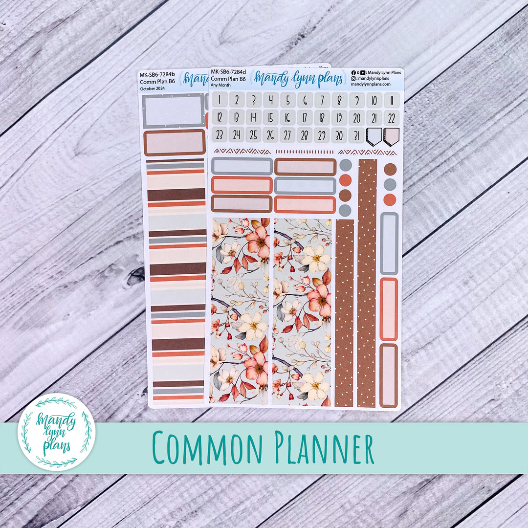 Any Month Common Planner Monthly Kit || Autumn Blooms || 284