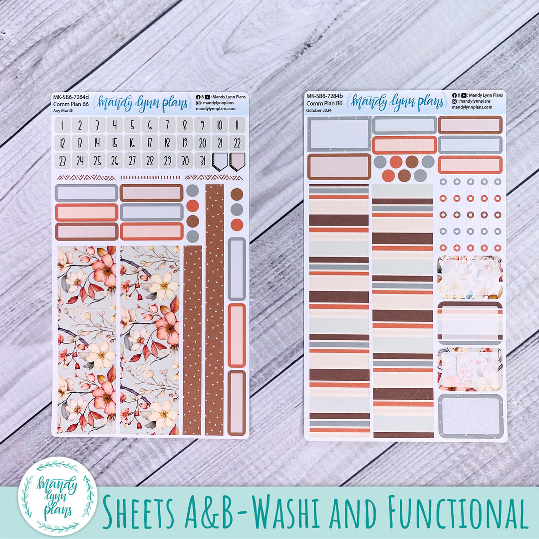 Any Month Common Planner Monthly Kit || Autumn Blooms || 284