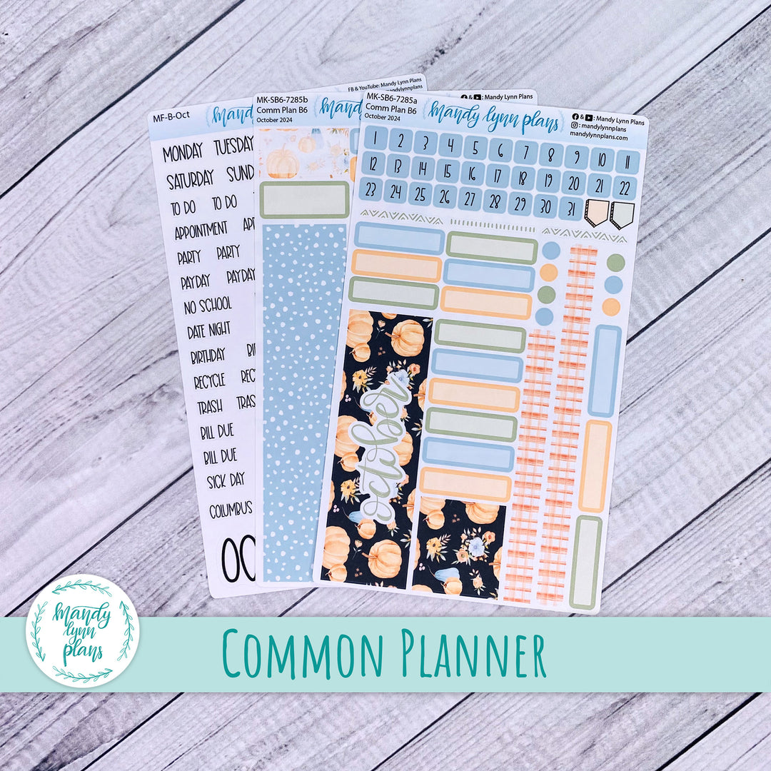 October 2024 Common Planner Monthly Kit || Pumpkin Floral || 285