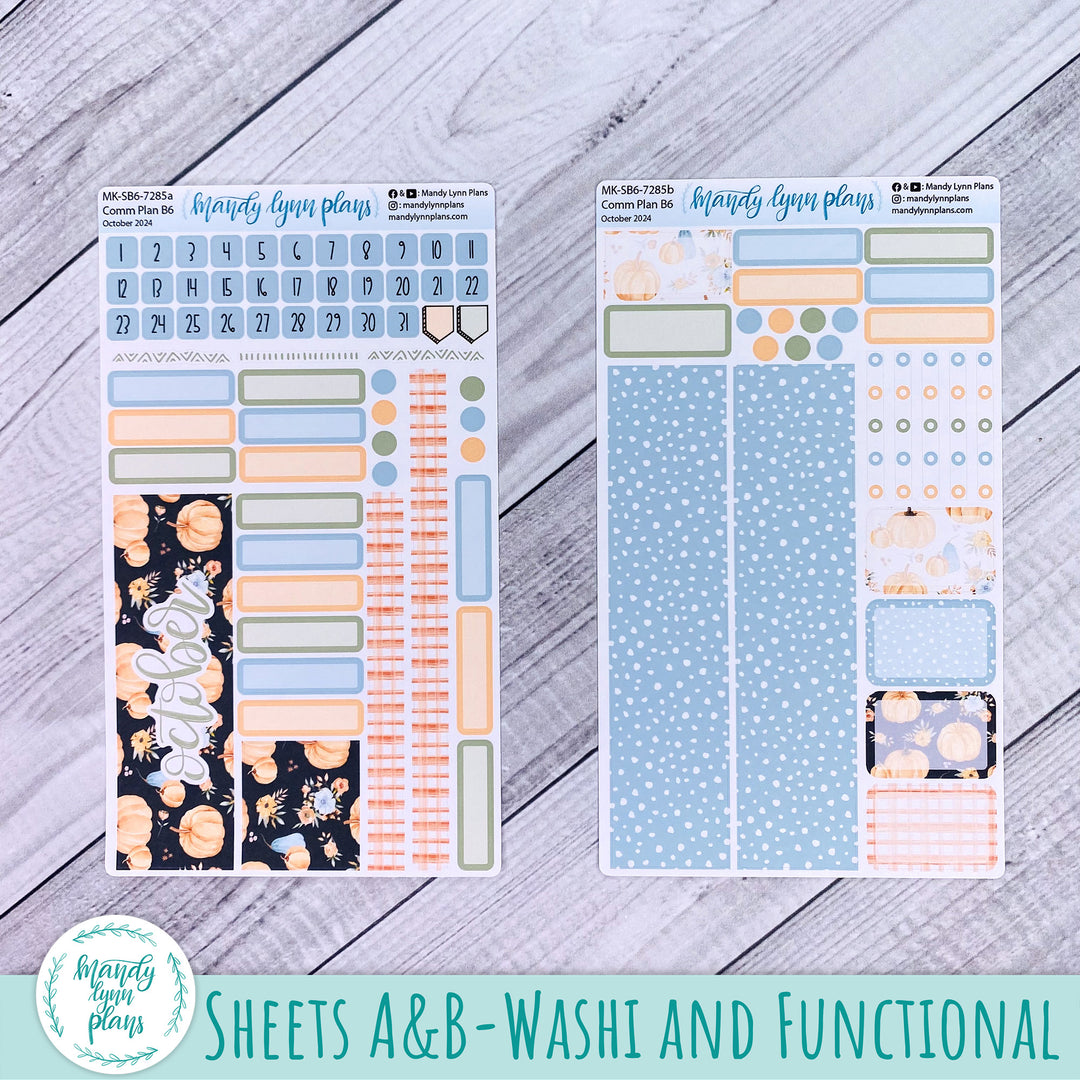 October 2024 Common Planner Monthly Kit || Pumpkin Floral || 285