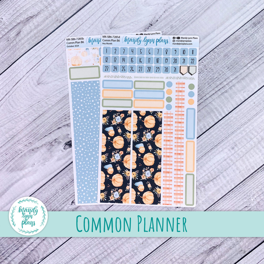 Any Month Common Planner Monthly Kit || Pumpkin Floral || 285