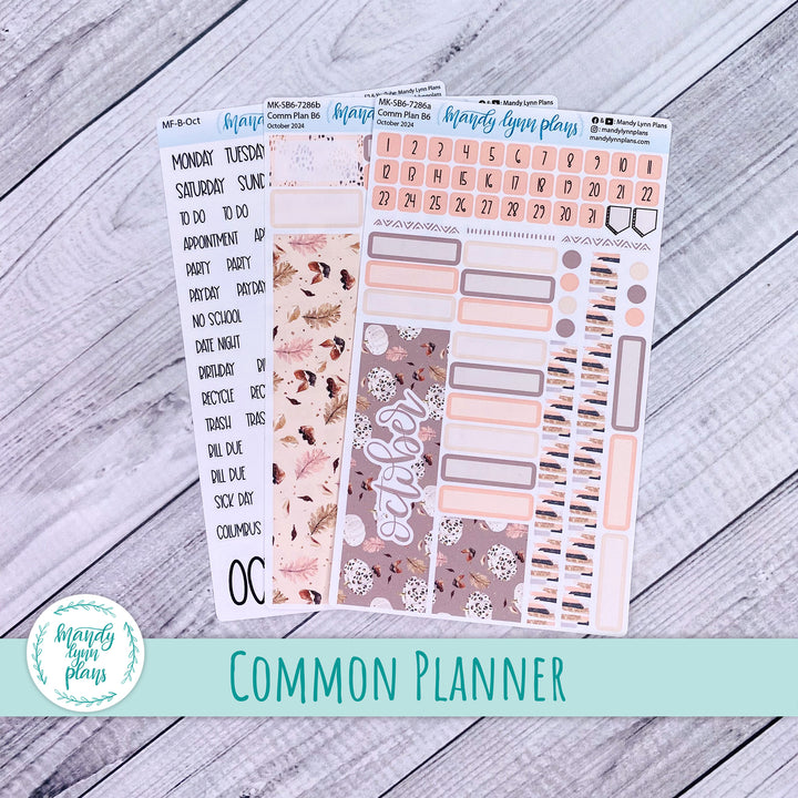 October 2024 Common Planner Monthly Kit || Blush and Spice || 286