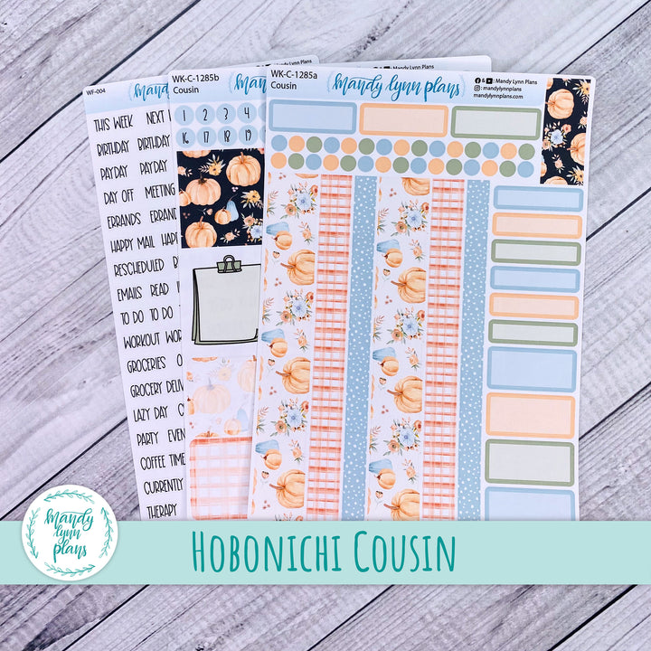 Hobonichi Cousin Weekly Kit || Pumpkin Floral || WK-C-1285