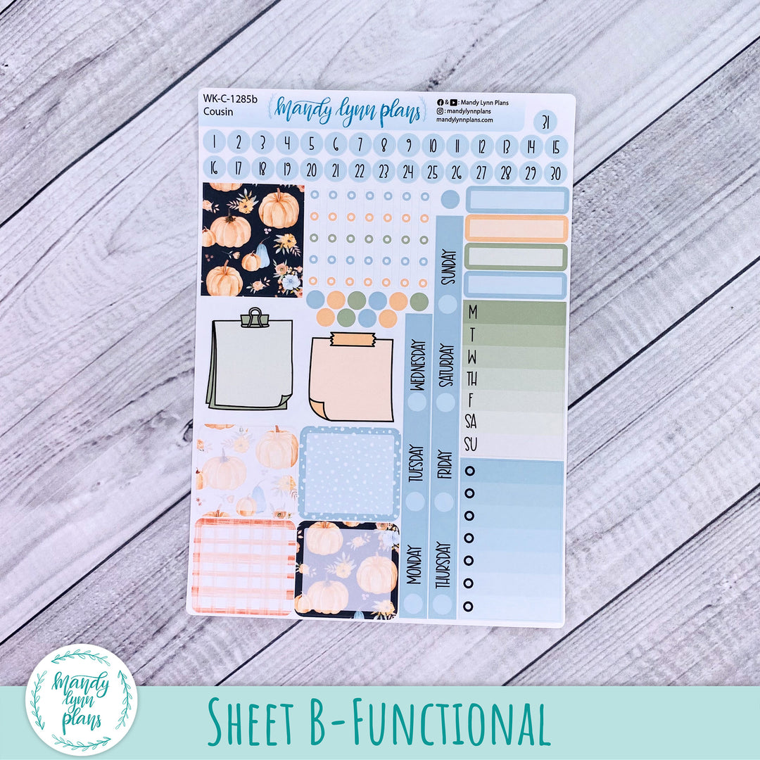 Hobonichi Cousin Weekly Kit || Pumpkin Floral || WK-C-1285