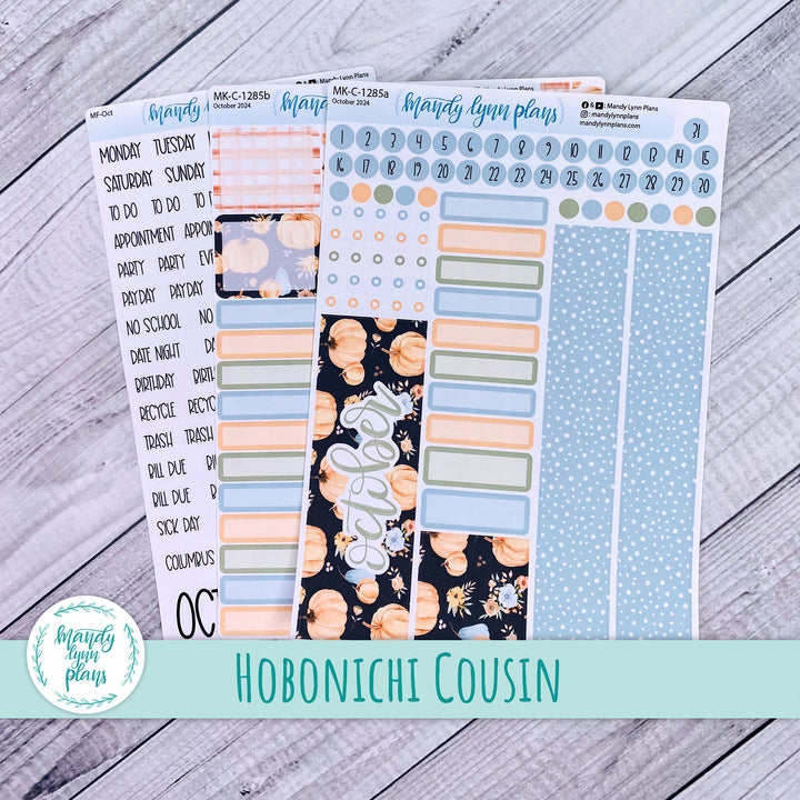 Hobonichi Cousin October 2024 Monthly || Pumpkin Floral || MK-C-1285