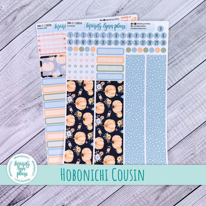 Any Month Hobonichi Cousin Monthly Kit || Pumpkin Floral || MK-C-1285