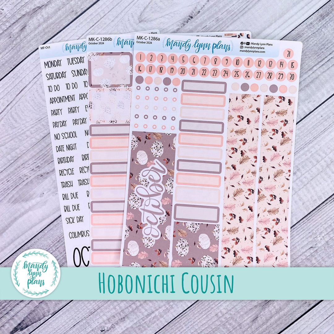 Hobonichi Cousin October 2024 Monthly || Blush and Spice || MK-C-1286