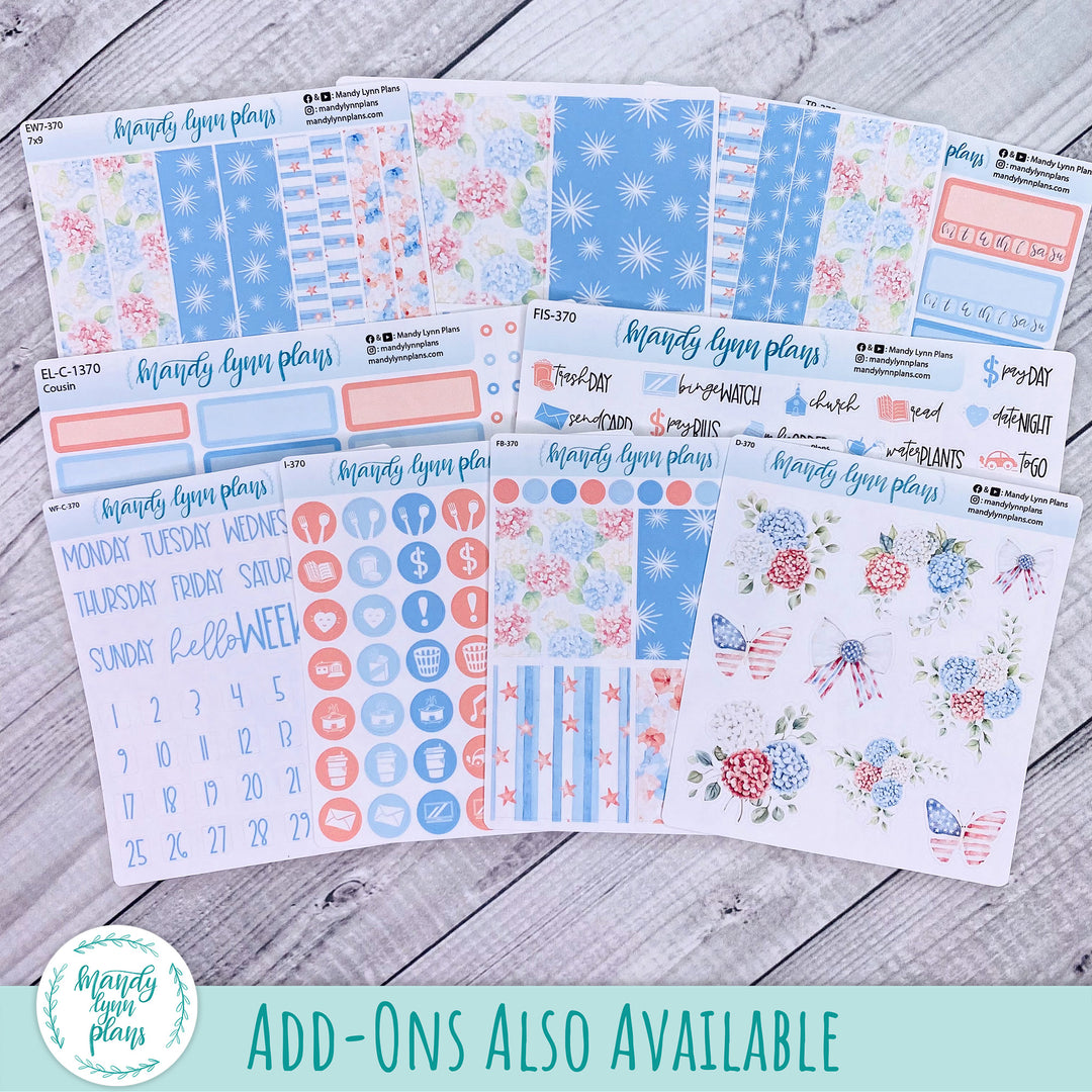 Daily Kit || A5, B6, A6 || Patriotic Posy || 370