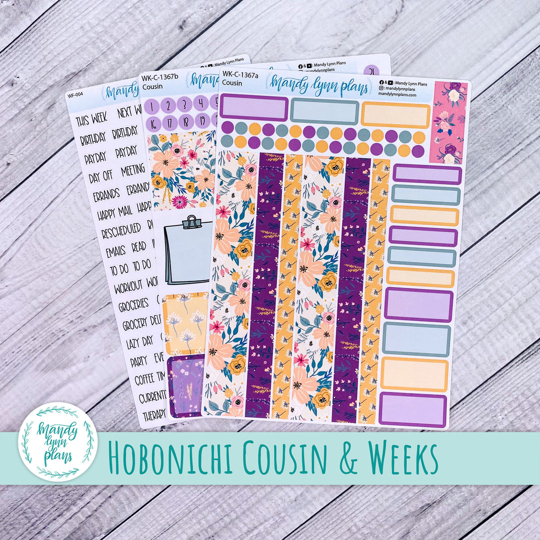 Weekly Kit || Hobonichi Cousin and Weeks || Eclectic Blooms || 367