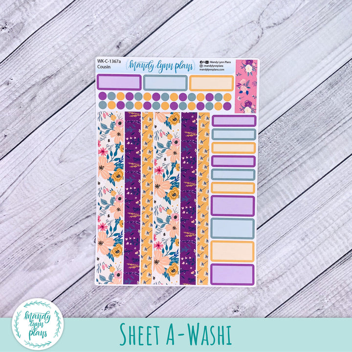 Weekly Kit || Hobonichi Cousin and Weeks || Eclectic Blooms || 367