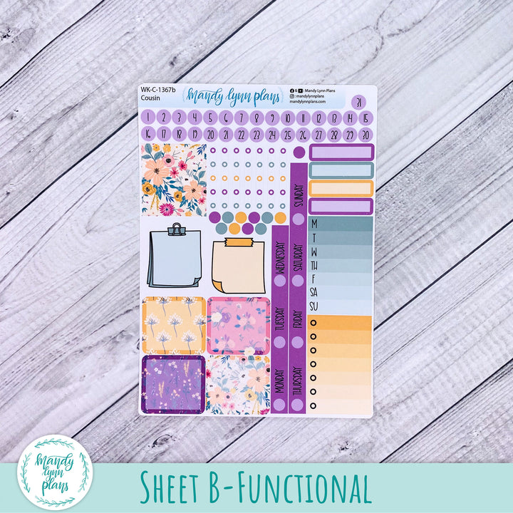 Weekly Kit || Hobonichi Cousin and Weeks || Eclectic Blooms || 367
