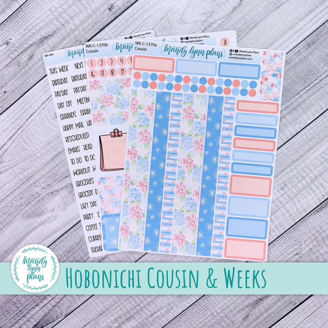 Weekly Kit || Hobonichi Cousin and Weeks || Patriotic Posy || 370