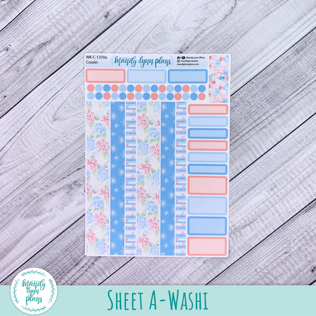 Weekly Kit || Hobonichi Cousin and Weeks || Patriotic Posy || 370