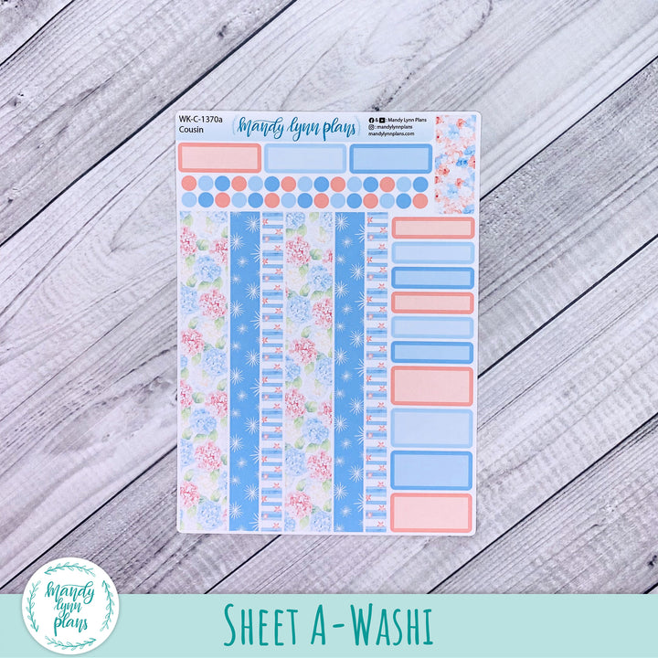 Weekly Kit || Hobonichi Cousin and Weeks || Patriotic Posy || 370