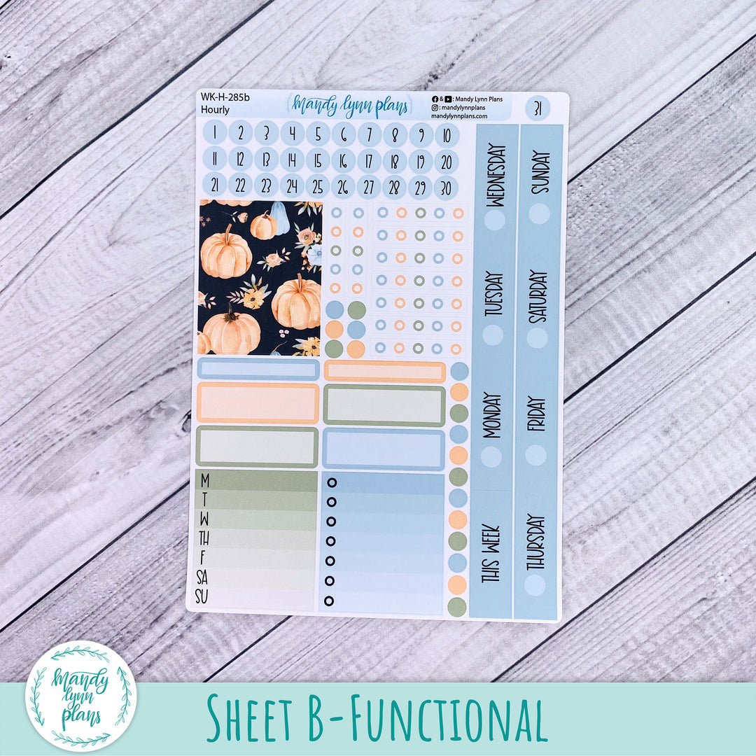 EC Hourly Weekly Kit || Pumpkin Floral || WK-H-285